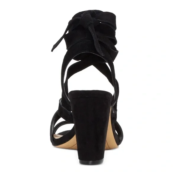 INC International Concepts Womens Kailey Suede Open Toe, Black Suede - Picture 2 of 6